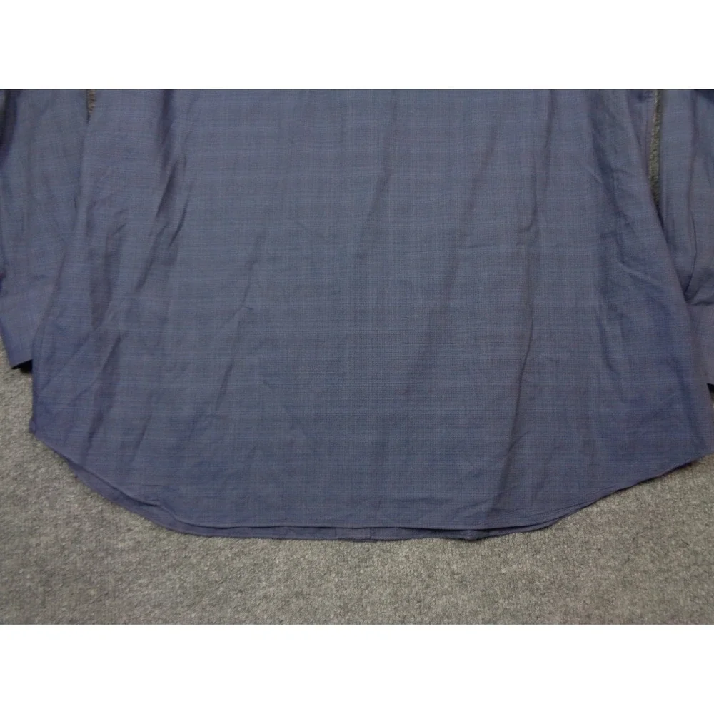 Brioni Ventiquattro Shirt Mens 17 1/2" 44 Neck Blue Long Sleeve Made in Italy - Picture 6 of 13